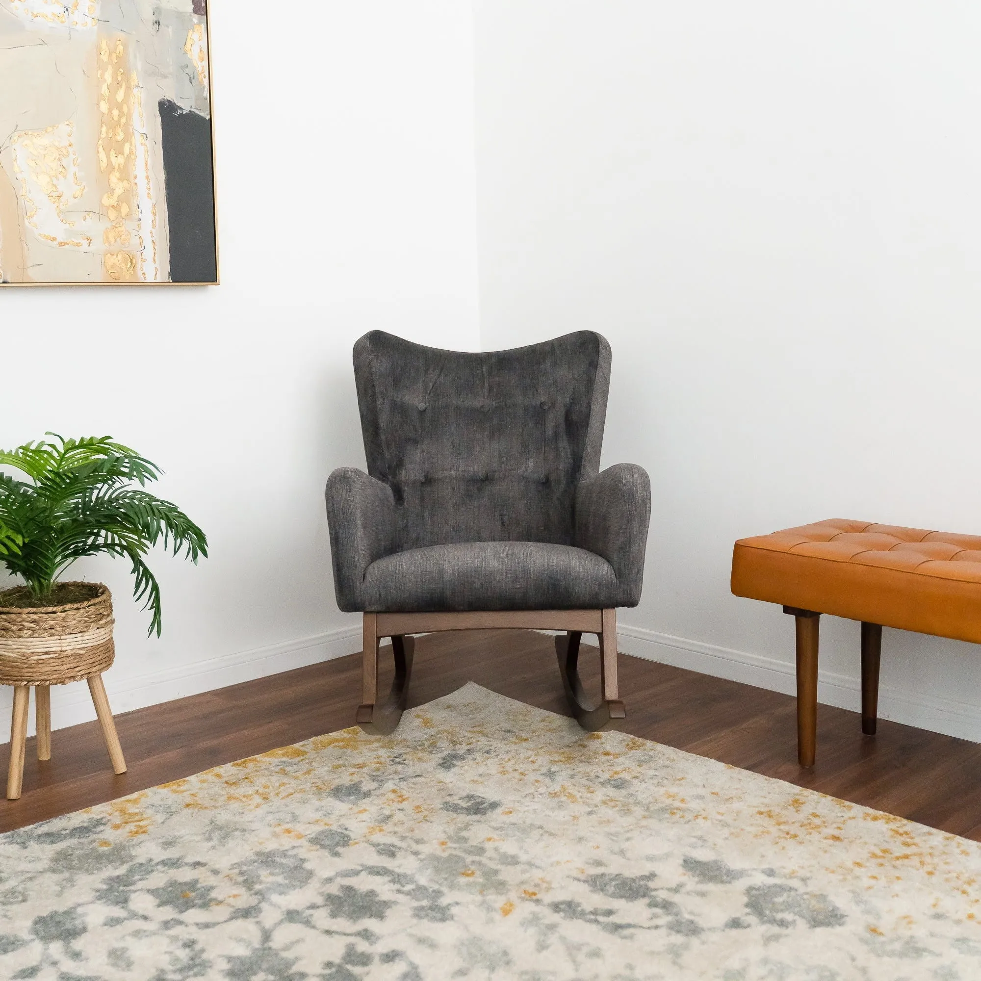 Alistair - Rocking Chair - Brown / Dark Gray by Couch.com
