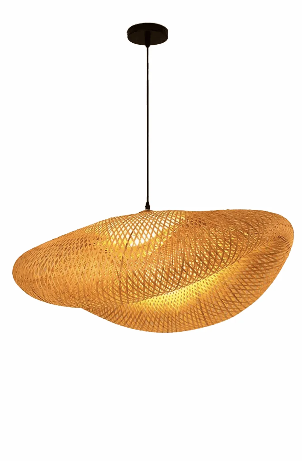 Bamboo rattan wicker chandelier