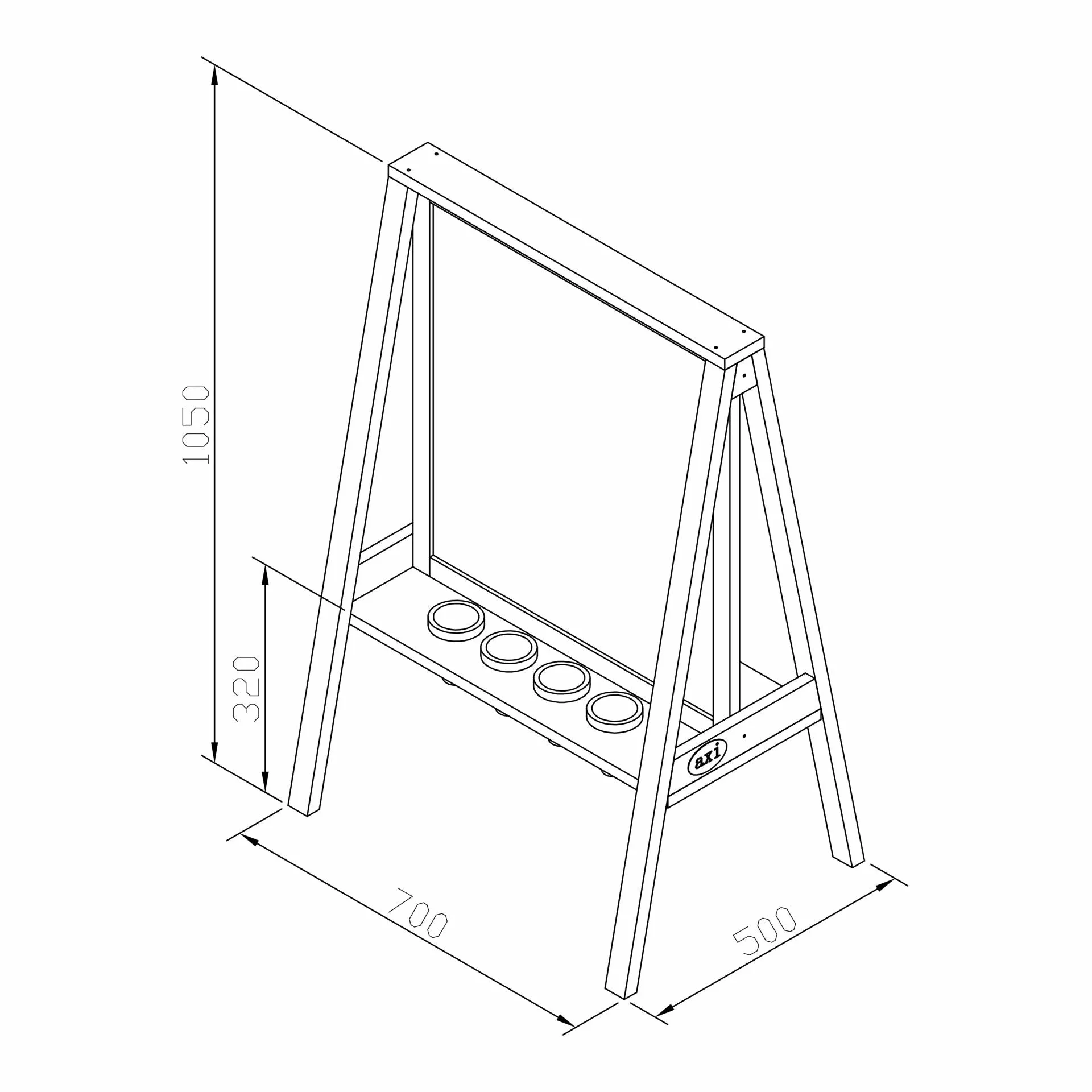 BYD Eric Activity Wooden Easel