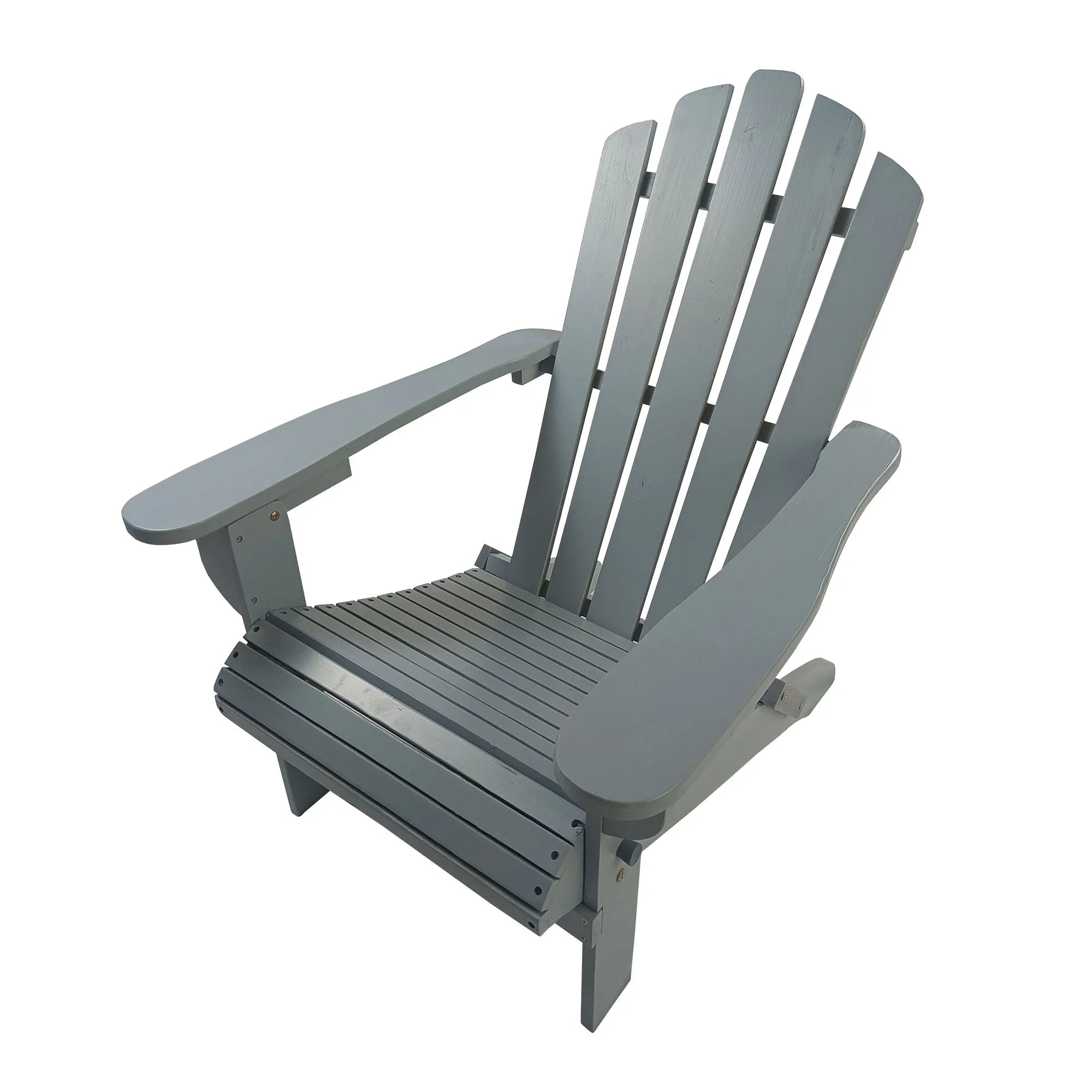 Couch.com Outdoor Or Indoor Adirondack Chair Walnut, Wood Construction, Dark Gray Finish by Couch.com