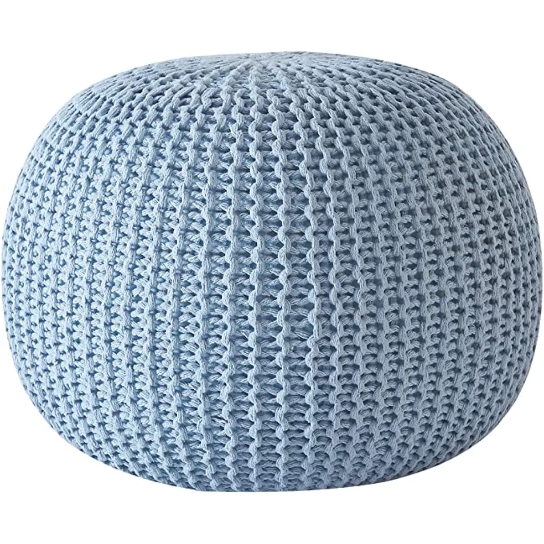 Knitted  Round Pouffe Ottoman