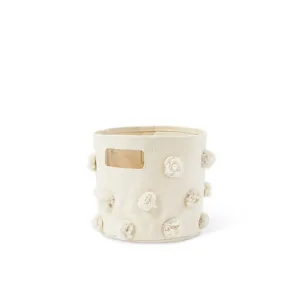 Petit Pehr Pom Pom Mini Bin- Natural 8 In. D X 7 In. H