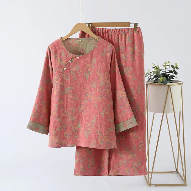 Rachel - Jacquard Vintage Pure Cotton Loungewear Set